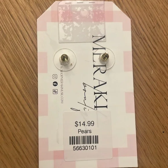 BOUTIQUE PEAR EARRINGS, NWT - Picture 3 of 3